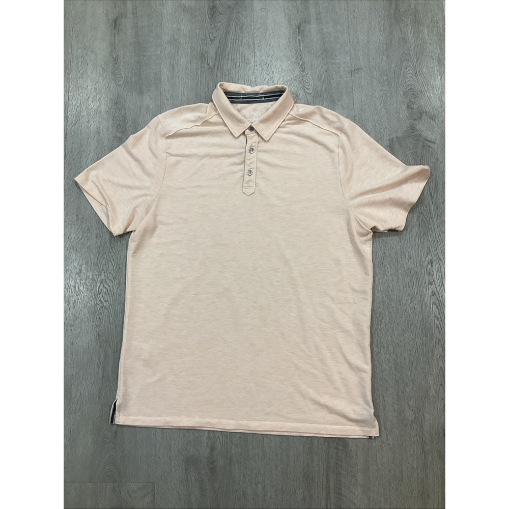 Tommy Bahama Men's Polo Shirt Medium, Orange Peach Golf